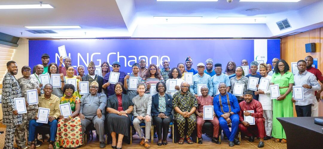 Caption: Sophia Horsfall (4th from left), NLNG’s GM, External Relations & Sustainable Development and participants at the close of the 2026 #NLNGChangeYourStory Workshop for journalists in Abuja on Wednesday.