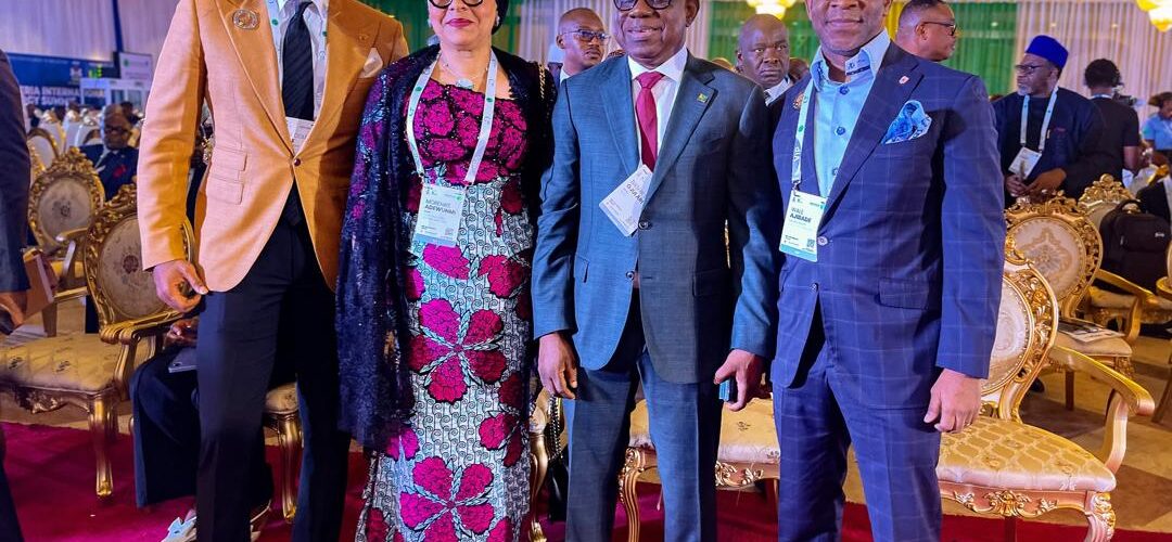 L-R: Director, Sahara Group, Alex Cole, Chief Relations Officer NNPC Limited, Morenike Adewunmi, GCEO, NNPC Limited, Bashir Ojulari and Executive Director, Sahara Group, Wale Ajibade at the opening ceremony of the Nigeria International Energy Summit (NIES 2026) in Abuja on Tuesday.