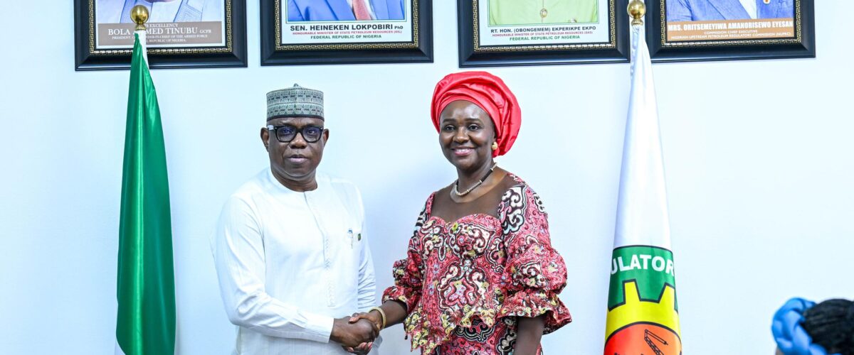 NNPC Group Chief Executive Officer, Bayo Ojulari and NUPRC Chief Executive, Oritsemeyiwa Eyesan.