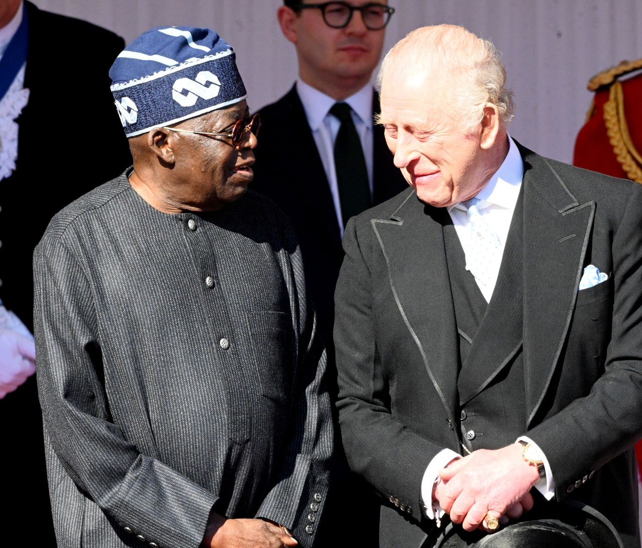 President Bola Tinubu and King Charles III during the welcome ceremony at Windsor Castle, on the first day of President Tinubu’s state visit to the United Kingdom, Wednesday, 18 March, 2026 
