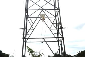 Vandalised transmission line