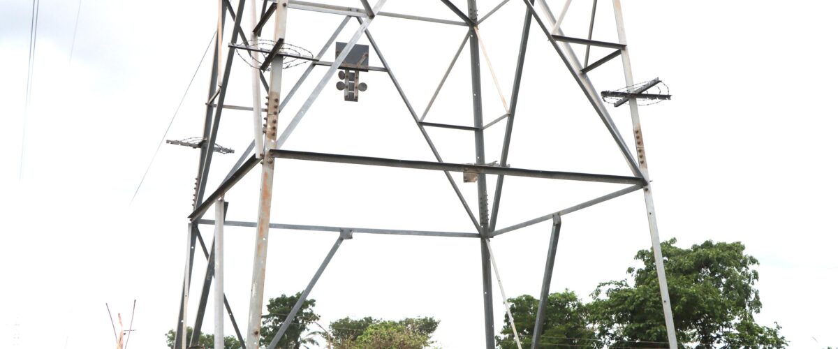 Vandalised transmission line