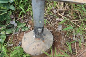 Vandalised transmission line