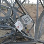 Vandalised transmission line