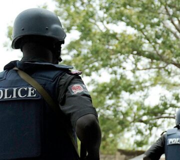 Nigerian Police officers on duty