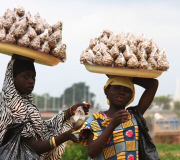 Children hawking groundnut to survive