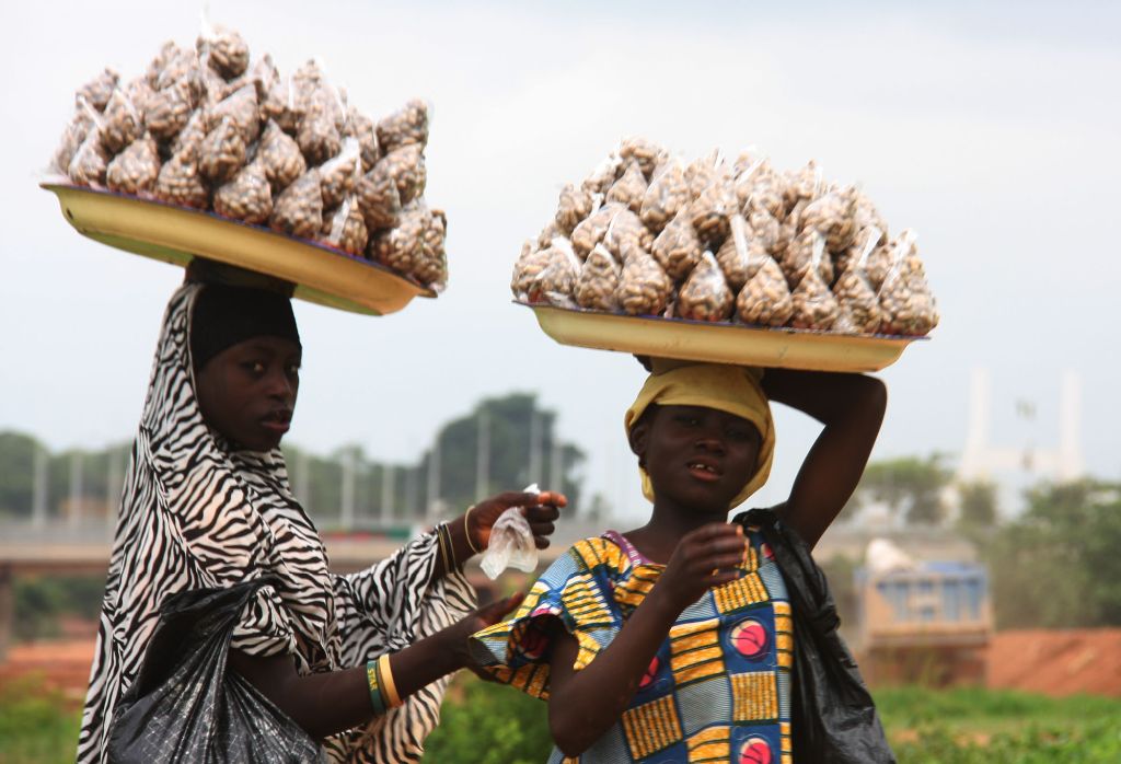 Children hawking groundnut to survive
