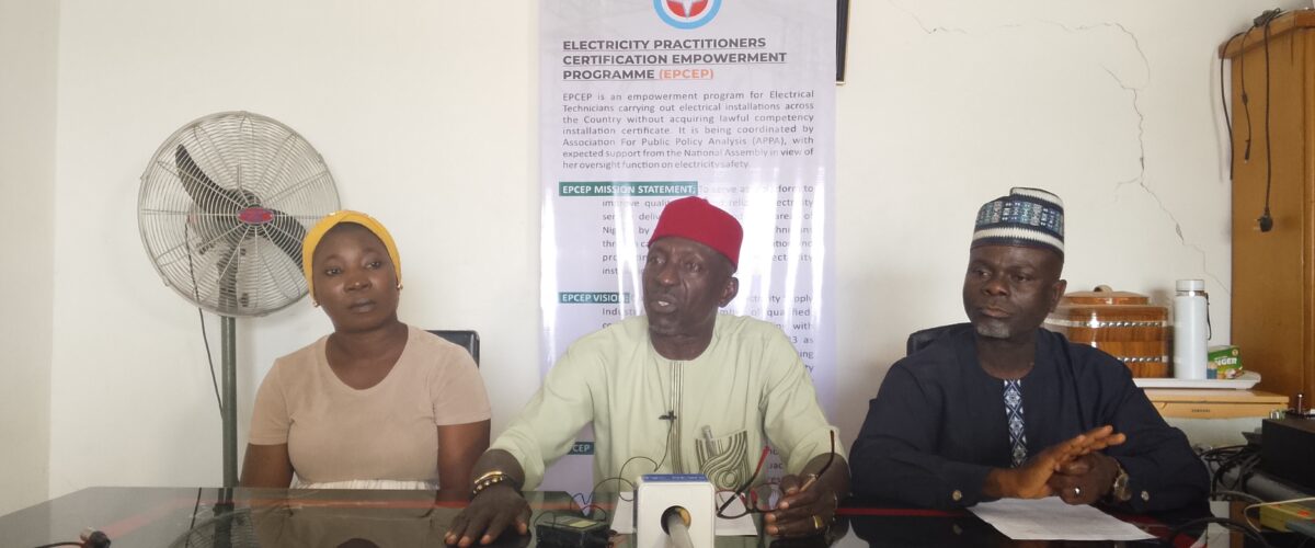 L R: Member of Association for Public Policy Analysis (APPA), Sadiya Danjuma; National President, ECPAC, Princewill Okorie; and ECPAC Coordinator Edo State, Abdulwahab Ekeklude 