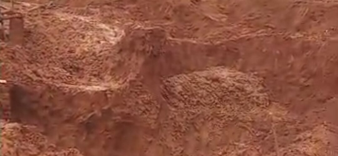 Illegal mining site