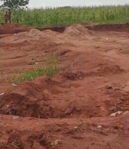 illegal mining site