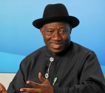 Former Nigerian president Goodluck Ebele Jonathan 360x320