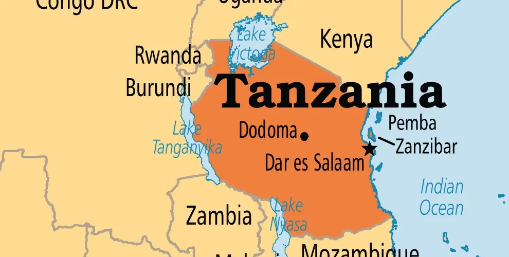 Tanzania map 990x500