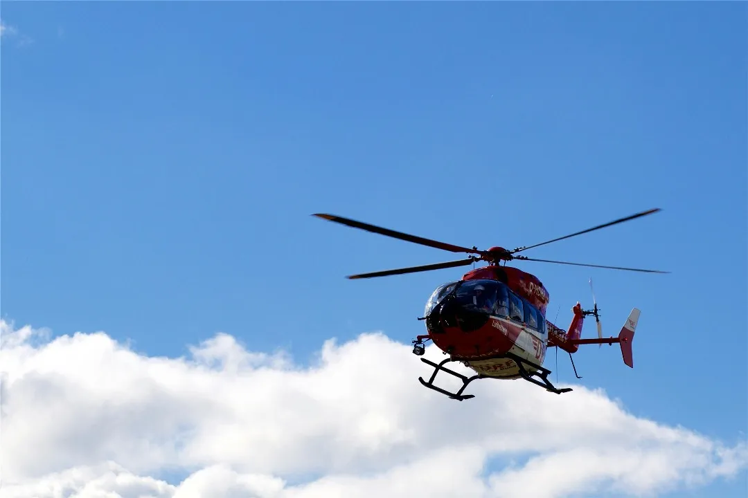 Helicopter used to illustrate the story