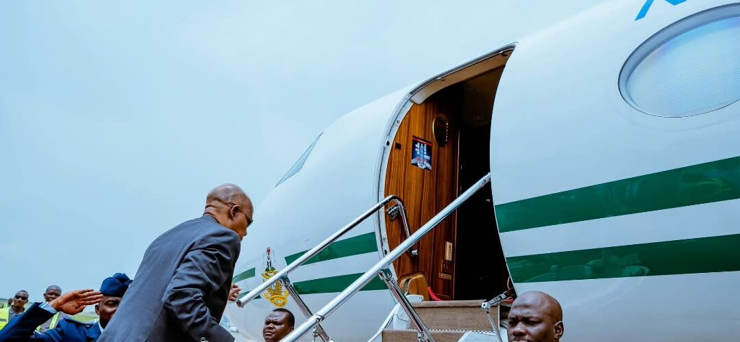 Shettima departs Abuja