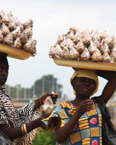 Children hawking groundnut to survive