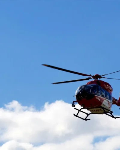 Helicopter used to illustrate the story