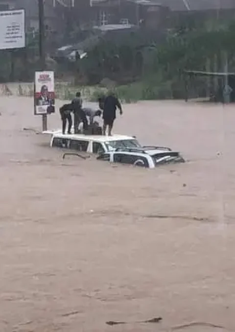 A flood used to illustrate the story.