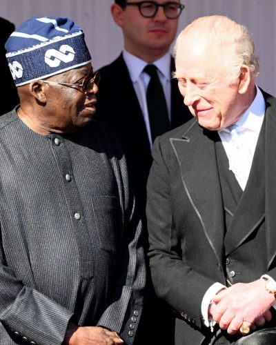 President Bola Tinubu and King Charles III during the welcome ceremony at Windsor Castle, on the first day of President Tinubu’s state visit to the United Kingdom, Wednesday, 18 March, 2026.