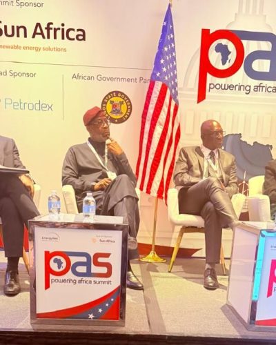 R-L: Landry Signa, Senior Fellow, The Brookings Institution & Executive Director, Thunderbird School of Global Management (moderator); Minister of Solid Minerals Development, Dele Alake; Guinean Minister of Energy, Hon. Sekou Camara; Senior Vice President, Global Head of Origination, US Export-Import Bank (EXIM), Sarah Whitten during a panel session themed “Critical Minerals In Africa: Meeting Global Demand” on the sidelines of the Powering Africa Summit, Washington DC, USA. 22nd March 2026.