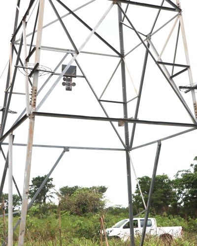 Vandalised transmission line