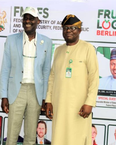 L-R, The CEO of ABG Paulas, Ambrose Okojie and the Permanent Secretary, FMAFS, Marcus Ogunbiyi, during the Pre-Summit Meeting for Fruit Logistica 2027.