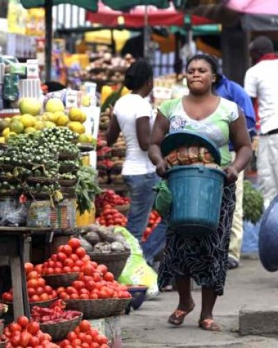 Nigerian food market. [Photo credit: The Guardian NG]